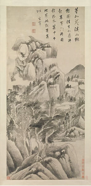 Shaded Dwellings among Streams and Mountains, ca. 1622-25. Creator: Dong Qichang