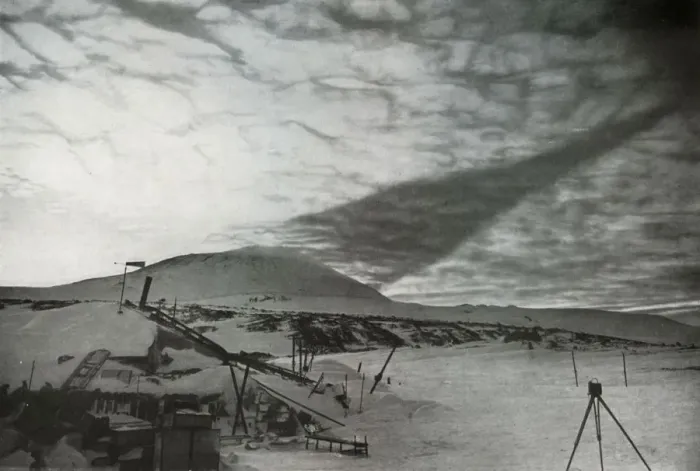 Framed Print : The Shadow of Mount Erebus on the Clouds, September 1911, (1913). Artist: Frank Debenham Framed Print : The Shadow of Mount Erebus on the Clouds, September 1911, (1913). Artist: Frank Debenham