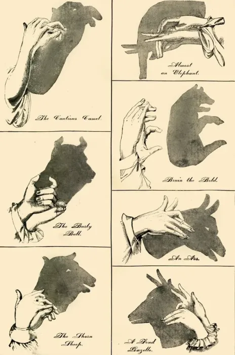 Framed Print : Shadow Pictures and Silhouettes, 1883. Creator: Unknown Framed Print : Shadow Pictures and Silhouettes, 1883. Creator: Unknown