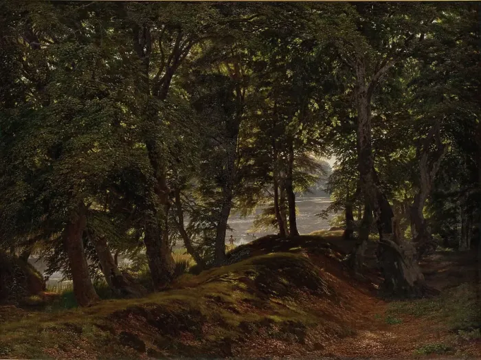 Framed Print : A shady spot at Hestehave near Frederiksborg, 1860. Creator: Godtfred Rump Framed Print : A shady spot at Hestehave near Frederiksborg, 1860. Creator: Godtfred Rump