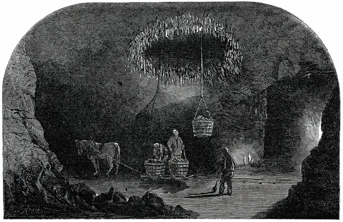 Framed Print : The Shaft - Descent of the Bucket, Marston Salt-Pit, 1850. Creator:s Read Framed Print : The Shaft - Descent of the Bucket, Marston Salt-Pit, 1850. Creator:s Read