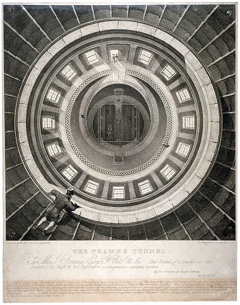 Shaft for descent to the entrance of the Thames Tunnel (view from the top), London, 1831