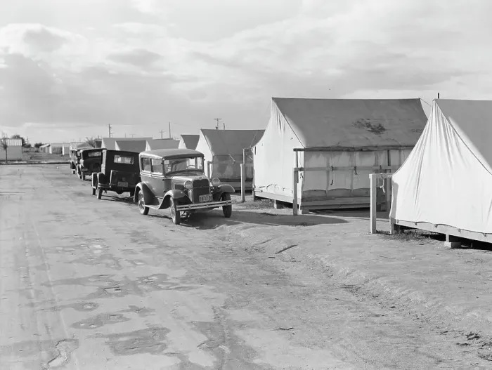 Framed Print : Shafter camp for migrant workers (FSA), California, 1938. Creator: Dorothea Lange Framed Print : Shafter camp for migrant workers (FSA), California, 1938. Creator: Dorothea Lange