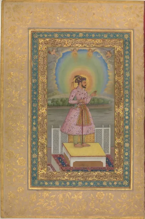 Framed Print : Shah Jahan on a Terrace, 1627. Creator: Anonymous Framed Print : Shah Jahan on a Terrace, 1627. Creator: Anonymous