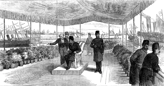 Framed Print : The Shah on the Mersey, at Liverpool, 1873. Creator: Unknown Framed Print : The Shah on the Mersey, at Liverpool, 1873. Creator: Unknown