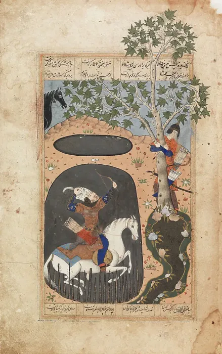Framed Print : Shahnameh subject, 1800-1899. Creator: Unknown Framed Print : Shahnameh subject, 1800-1899. Creator: Unknown
