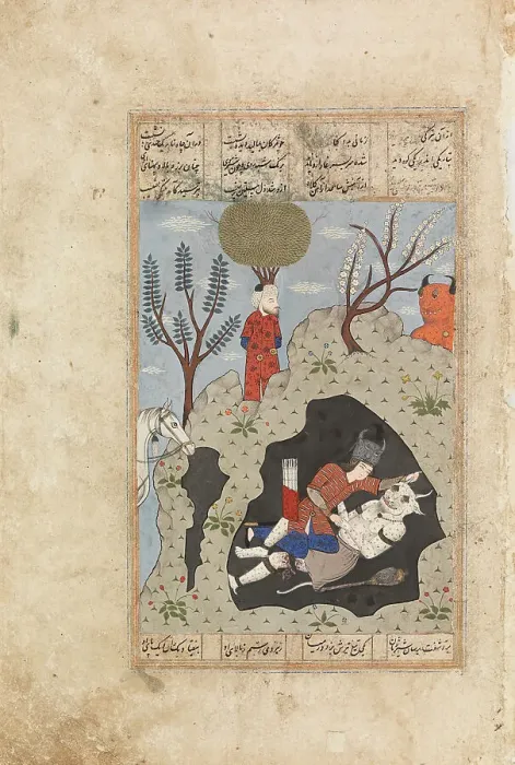 Framed Print : Shahnameh subject, c1800s. Creator: Unknown Framed Print : Shahnameh subject, c1800s. Creator: Unknown