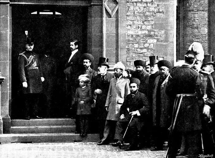 Framed Print : The Shahzada watching a Highland dance at the Fairfield ship-building yard, Glasgow, 1895. Creator: Lafayette Framed Print : The Shahzada watching a Highland dance at the Fairfield ship-building yard, Glasgow, 1895. Creator: Lafayette