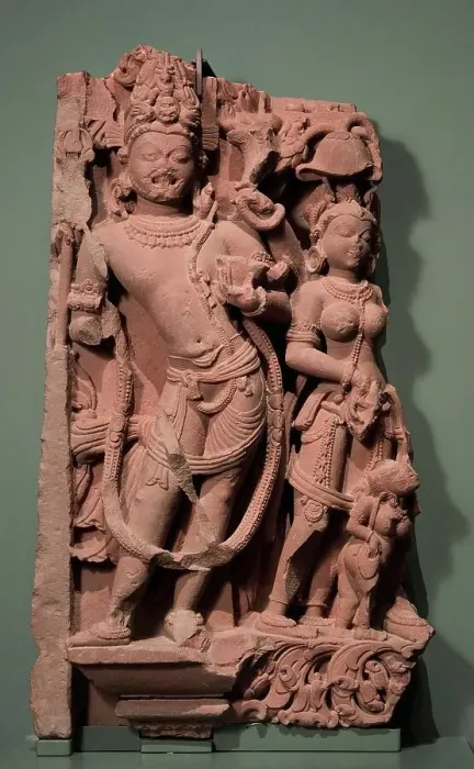 Framed Print : A Shaiva Guardian Figure from a River Goddess Relief, between c.850 and c.900. Creator: Unknown Framed Print : A Shaiva Guardian Figure from a River Goddess Relief, between c.850 and c.900. Creator: Unknown
