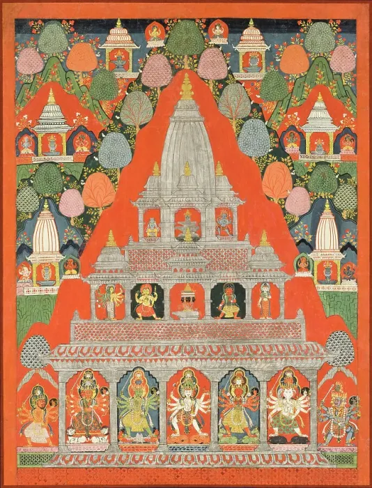 Framed Print : Shaiva Shrines in a Landscape (image 1 of 3), between 1700 and 1725. Creator: Anon Framed Print : Shaiva Shrines in a Landscape (image 1 of 3), between 1700 and 1725. Creator: Anon