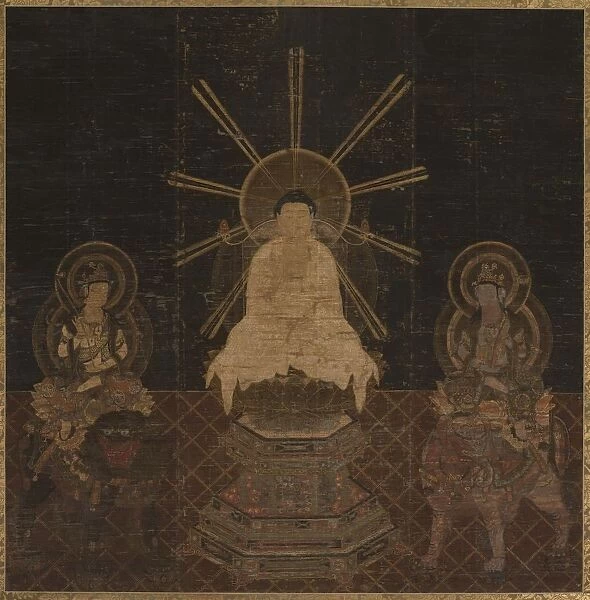 Shaka attended by Fugen and Monju, 1185-1333. Creator: Unknown