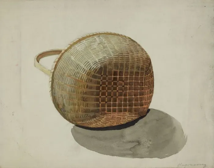 Framed Print : Shaker Basket, 1935 / 1942. Creator: Kapousouz Framed Print : Shaker Basket, 1935 / 1942. Creator: Kapousouz