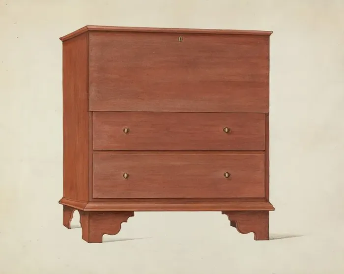 Framed Print : Shaker Blanket Chest, c. 1936. Creator: Ray Holden Framed Print : Shaker Blanket Chest, c. 1936. Creator: Ray Holden