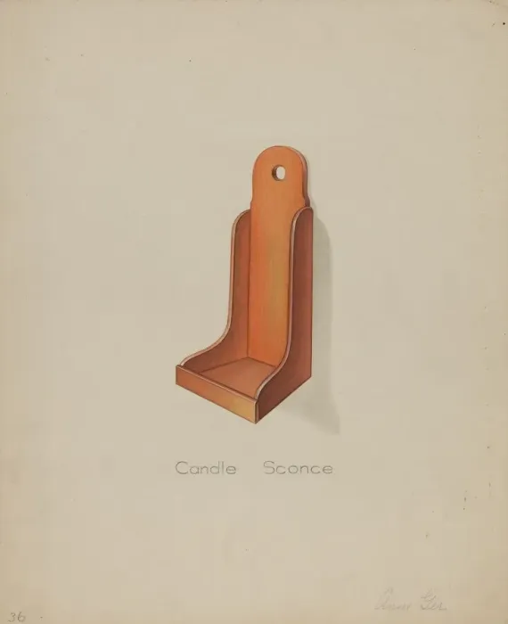 Framed Print : Shaker Candle Sconce, 1935 / 1942. Creator: Anne Ger Framed Print : Shaker Candle Sconce, 1935 / 1942. Creator: Anne Ger