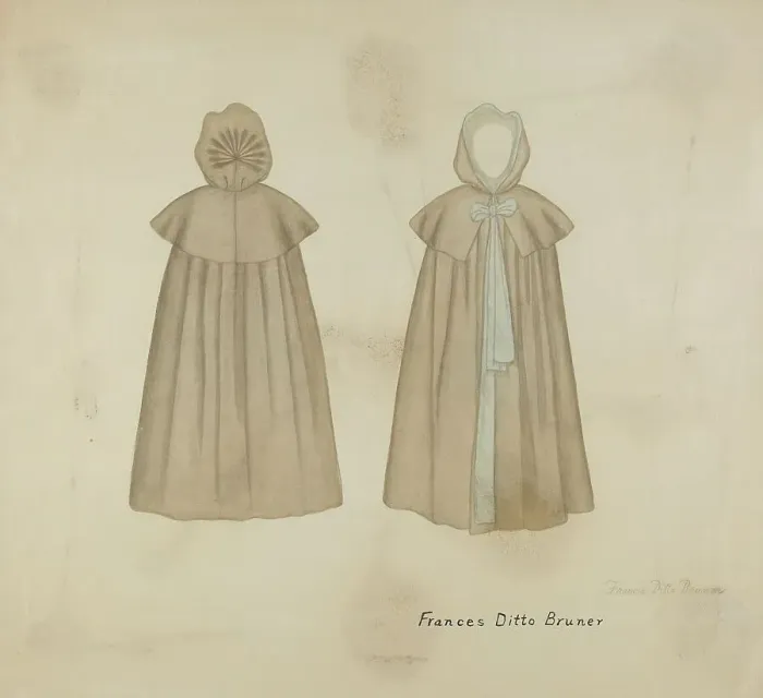 Framed Print : Shaker Cape, 1935 / 1942. Creator: Francis Bruner Framed Print : Shaker Cape, 1935 / 1942. Creator: Francis Bruner