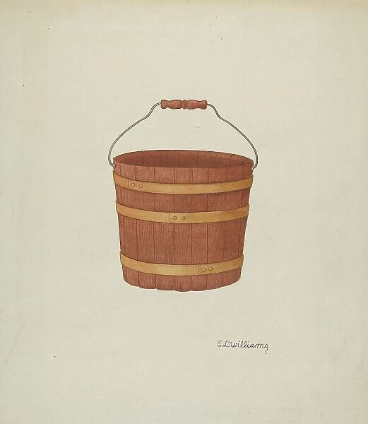 Shaker Cedar Basket, 1935 / 1942. Creator: Edward D. Williams