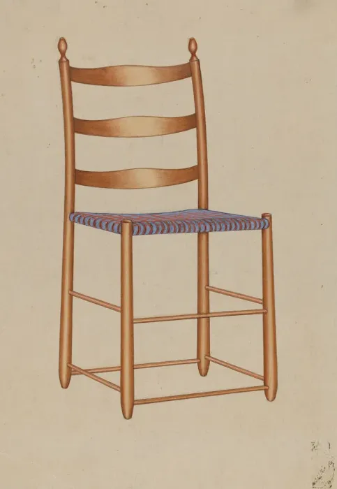 Framed Print : Shaker Chair, 1935 / 1942. Creator: Unknown Framed Print : Shaker Chair, 1935 / 1942. Creator: Unknown