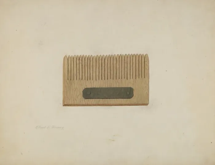 Framed Print : Shaker Comb for Grass Seed, c. 1941. Creator: Elbert S. Mowery Framed Print : Shaker Comb for Grass Seed, c. 1941. Creator: Elbert S. Mowery