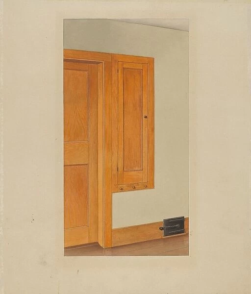 Shaker Cupboard, c. 1938. Creator: John W Kelleher