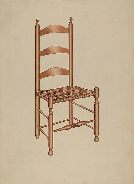 Shaker Desk Chair, 1935  /  1942. Creator: Unknown