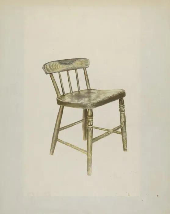 Framed Print : Shaker Dining Chair, 1935 / 1942. Creator: John Davis Framed Print : Shaker Dining Chair, 1935 / 1942. Creator: John Davis
