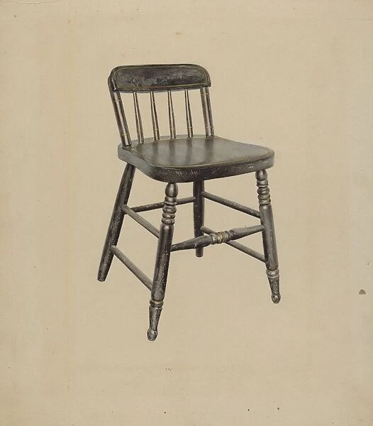 Shaker Dining Chair, c. 1937. Creator: John W Kelleher