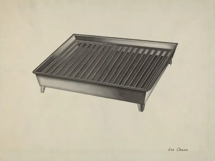 Framed Print : Shaker Dish Drainer, 1935 / 1942. Creator: Lon Cronk Framed Print : Shaker Dish Drainer, 1935 / 1942. Creator: Lon Cronk