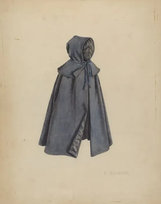 Framed Print : Shaker Dolls Cloak, c. 1939. Creator: Eleanor Gausser Framed Print : Shaker Dolls Cloak, c. 1939. Creator: Eleanor Gausser