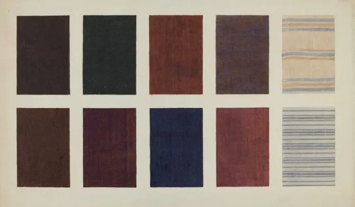 Framed Print : Shaker Dress Material, c. 1936. Creator: Ingrid Selmer-Larsen Framed Print : Shaker Dress Material, c. 1936. Creator: Ingrid Selmer-Larsen