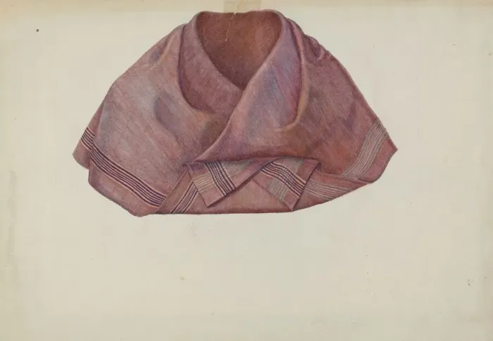Framed Print : Shaker Kerchief, c. 1936. Creator: Helen E. Gilman Framed Print : Shaker Kerchief, c. 1936. Creator: Helen E. Gilman