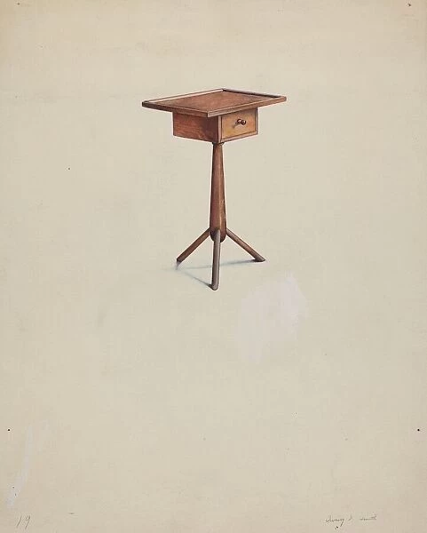 Shaker Peg Leg Stand, 1935  /  1942. Creator: Irving I. Smith