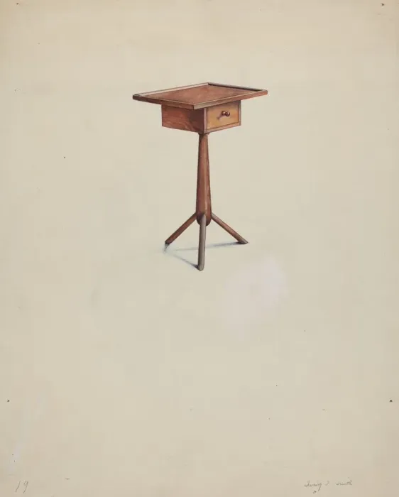 Framed Print : Shaker Peg Leg Stand, 1935 / 1942. Creator: Irving I. Smith Framed Print : Shaker Peg Leg Stand, 1935 / 1942. Creator: Irving I. Smith