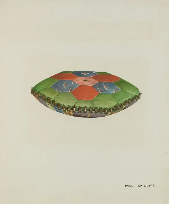 Framed Print : Shaker Pin Cushion, c. 1937. Creator: William Paul Childers Framed Print : Shaker Pin Cushion, c. 1937. Creator: William Paul Childers