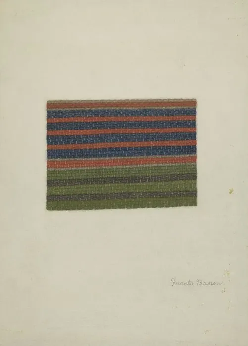 Framed Print : Shaker Rug, 1935 / 1942. Creator: Mona Brown Framed Print : Shaker Rug, 1935 / 1942. Creator: Mona Brown