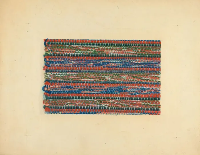 Framed Print : Shaker Rug Strip, c. 1936. Creator: Lucille Chabot Framed Print : Shaker Rug Strip, c. 1936. Creator: Lucille Chabot