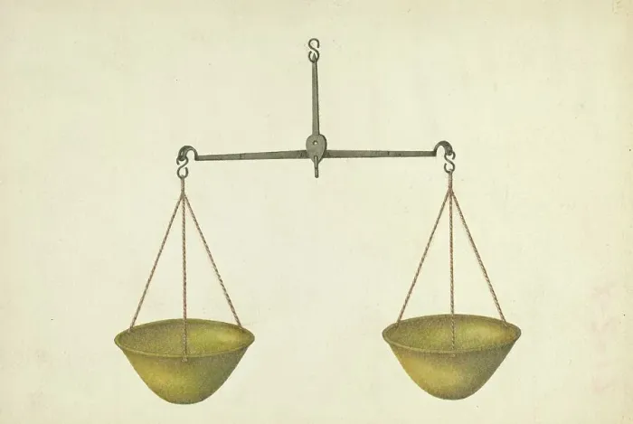 Framed Print : Shaker Scales, 1935 / 1942. Creator: George V. Vezolles Framed Print : Shaker Scales, 1935 / 1942. Creator: George V. Vezolles