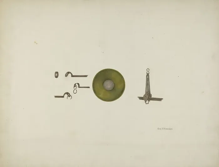 Framed Print : Shaker Scales, 1935 / 1942. Creator: George V. Vezolles Framed Print : Shaker Scales, 1935 / 1942. Creator: George V. Vezolles