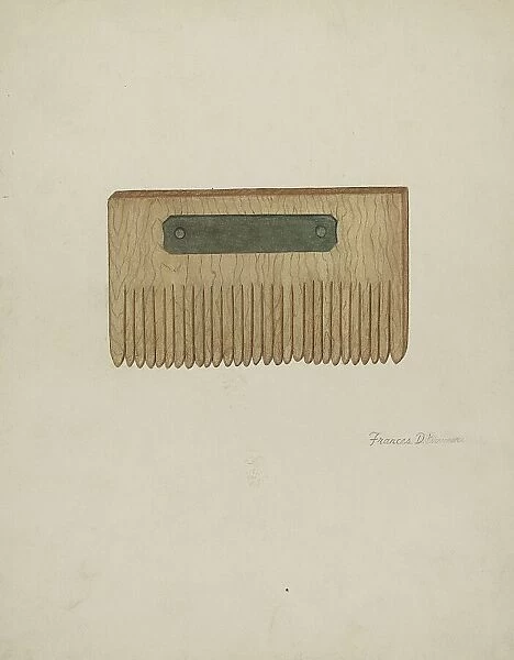 Shaker Seed Comb, 1935 / 1942. Creator: Francis Bruner