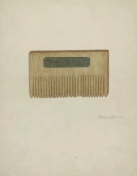 Framed Print : Shaker Seed Comb, 1935 / 1942. Creator: Francis Bruner Framed Print : Shaker Seed Comb, 1935 / 1942. Creator: Francis Bruner