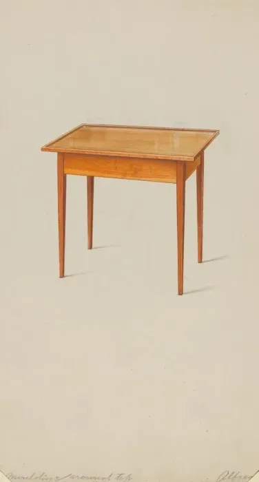 Framed Print : Shaker Small Table, c. 1936. Creator: Alfred H. Smith Framed Print : Shaker Small Table, c. 1936. Creator: Alfred H. Smith
