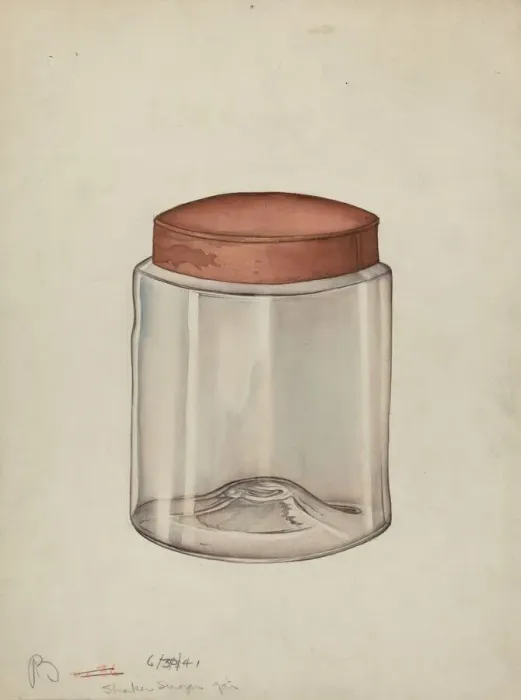 Framed Print : Shaker Sugar Jar, 1941. Creator: Charles Goodwin Framed Print : Shaker Sugar Jar, 1941. Creator: Charles Goodwin