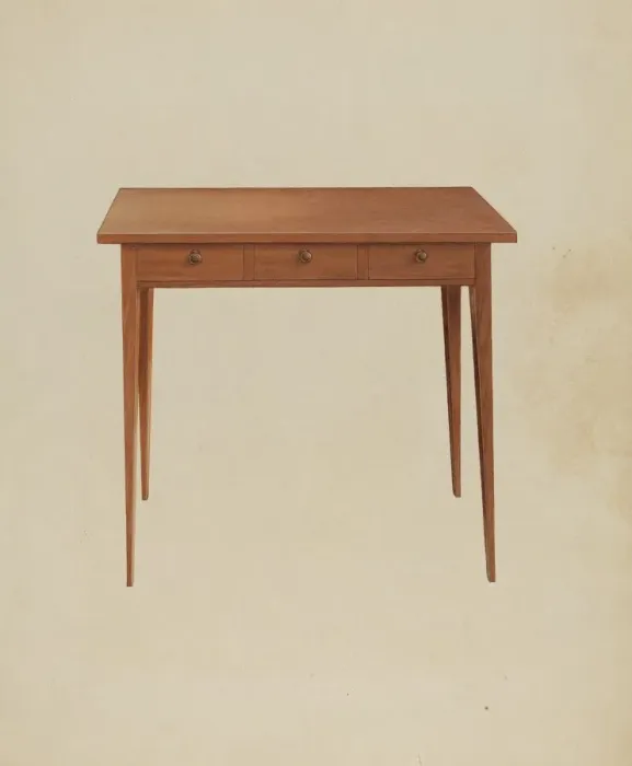 Framed Print : Shaker Table, 1938. Creator: Winslow Rich Framed Print : Shaker Table, 1938. Creator: Winslow Rich
