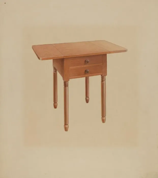 Framed Print : Shaker Table, c. 1938. Creator: Alfred H. Smith Framed Print : Shaker Table, c. 1938. Creator: Alfred H. Smith