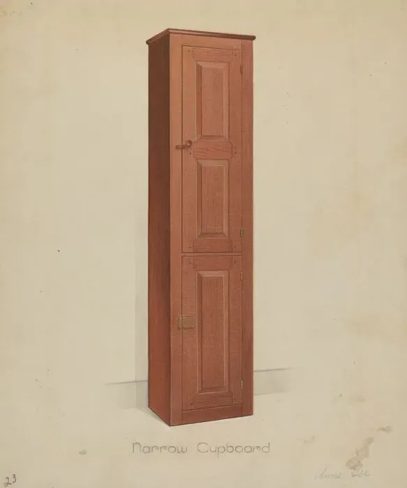 Framed Print : Shaker Tall Tin Cupboard, 1936. Creator: Anne Ger Framed Print : Shaker Tall Tin Cupboard, 1936. Creator: Anne Ger