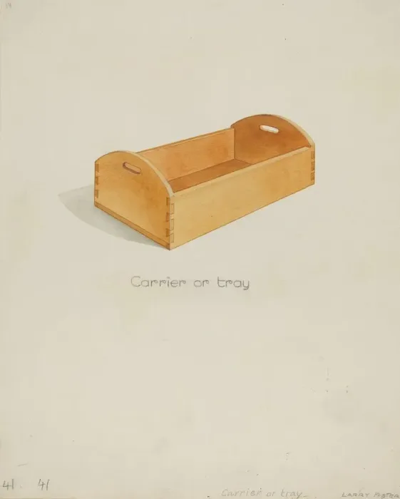Framed Print : Shaker Tray, c. 1936. Creator: Lawrence Foster Framed Print : Shaker Tray, c. 1936. Creator: Lawrence Foster