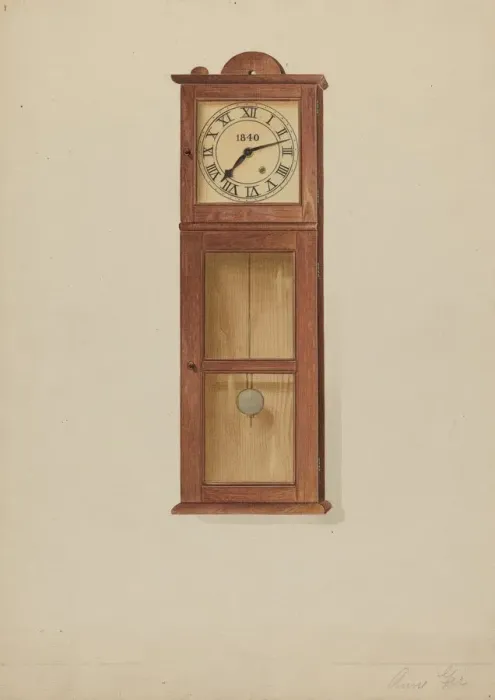Framed Print : Shaker Wall Clock, 1936. Creator: Anne Ger Framed Print : Shaker Wall Clock, 1936. Creator: Anne Ger