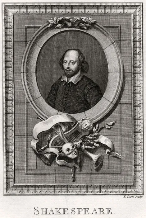 Framed Print : Shakespeare, 1776. Artist: T Cook Framed Print : Shakespeare, 1776. Artist: T Cook