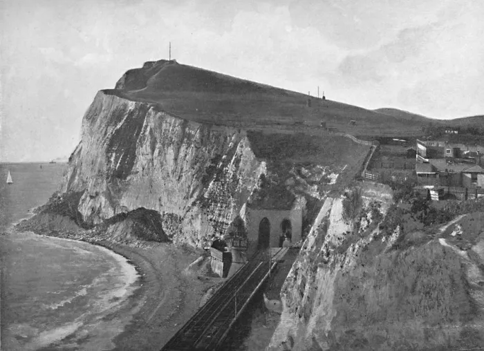 Framed Print : Shakespeare Cliff, Dover, c1896. Artist: Poulton & Co Framed Print : Shakespeare Cliff, Dover, c1896. Artist: Poulton & Co
