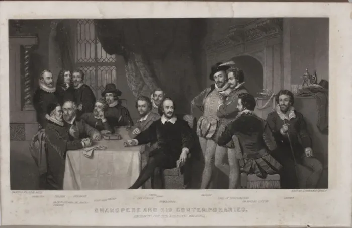 Framed Print : Shakespeare and His Contemporaries (after John Faed), 1860 Framed Print : Shakespeare and His Contemporaries (after John Faed), 1860