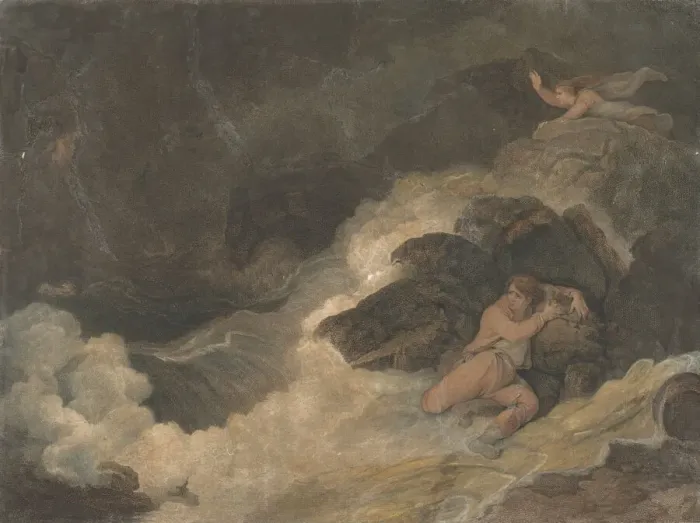 Framed Print : Shakespeares Tempest (Macklins British Poets), 1798. Creator: Francesco Bartolozzi Framed Print : Shakespeares Tempest (Macklins British Poets), 1798. Creator: Francesco Bartolozzi